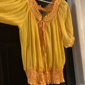 Small Gold-yellow-mustard Boho top